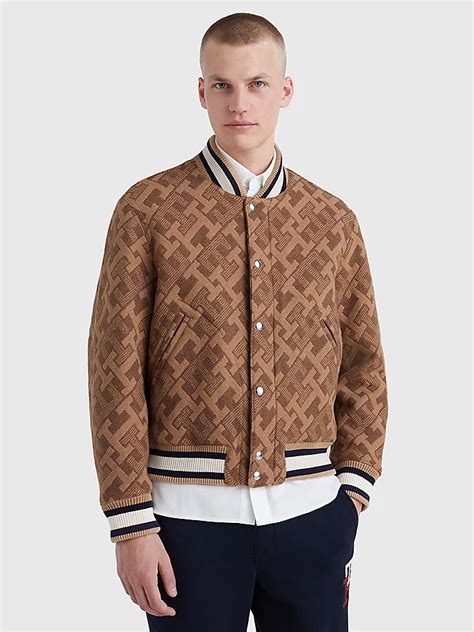 Varsity jacket in monogram 72 jacquard 